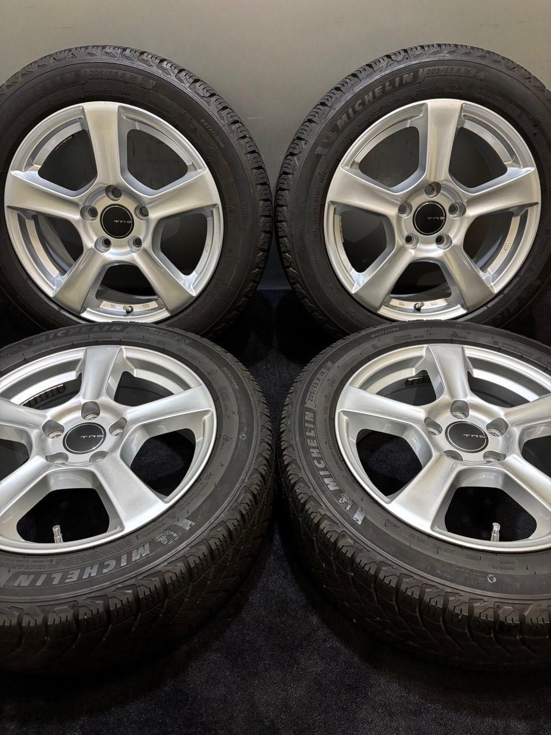 205|55R16 MICHELIN|X-ICE SNOW 23年製 TRG VW 設計 16インチ 6.5J 46 112 5H スタッドレス 4本 ゴルフ 南4-J428