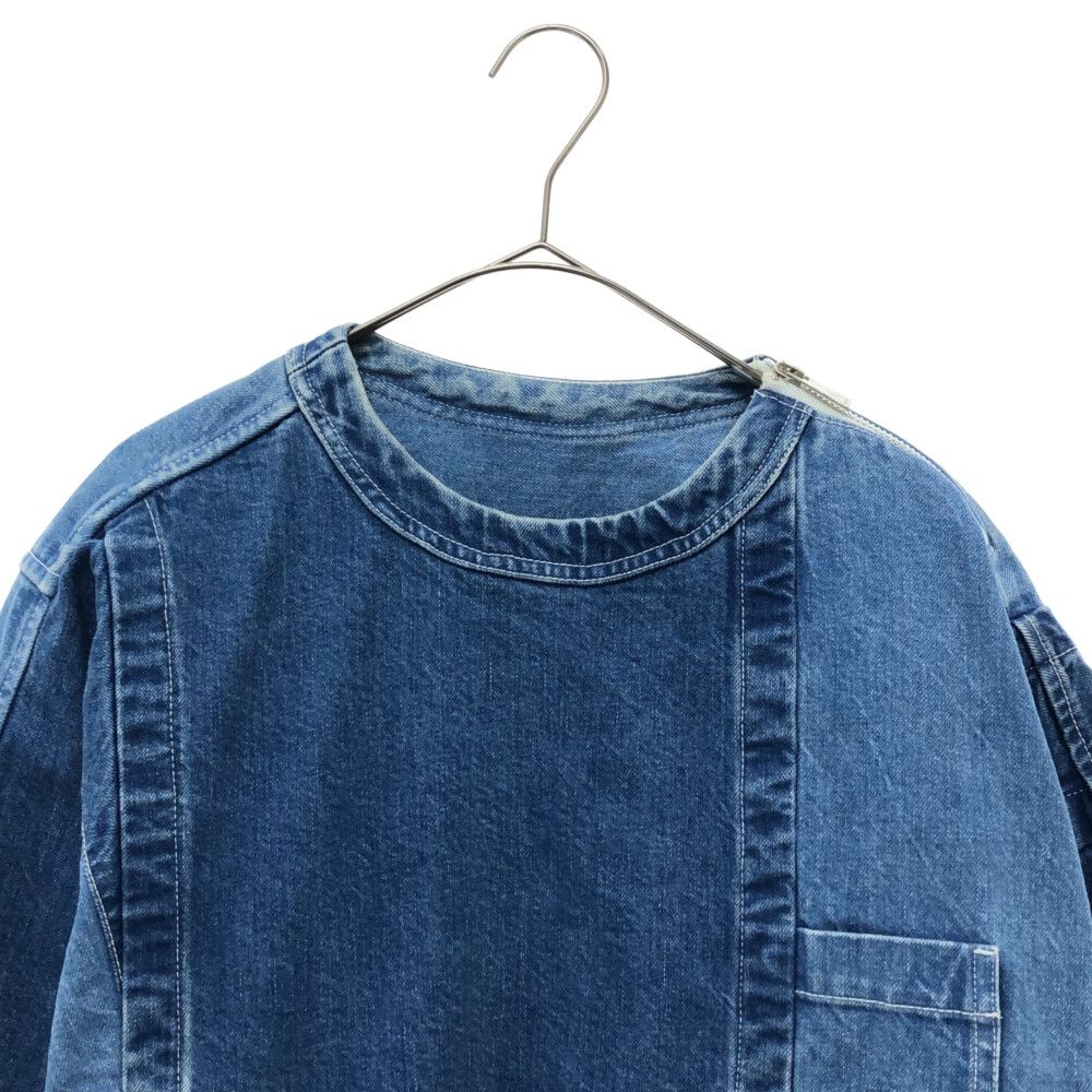 Sacai (サカイ) 16AW Denim Pullover デニム プルオーバー 長袖シャツ ブルー レディース 16-02693 - メルカリ