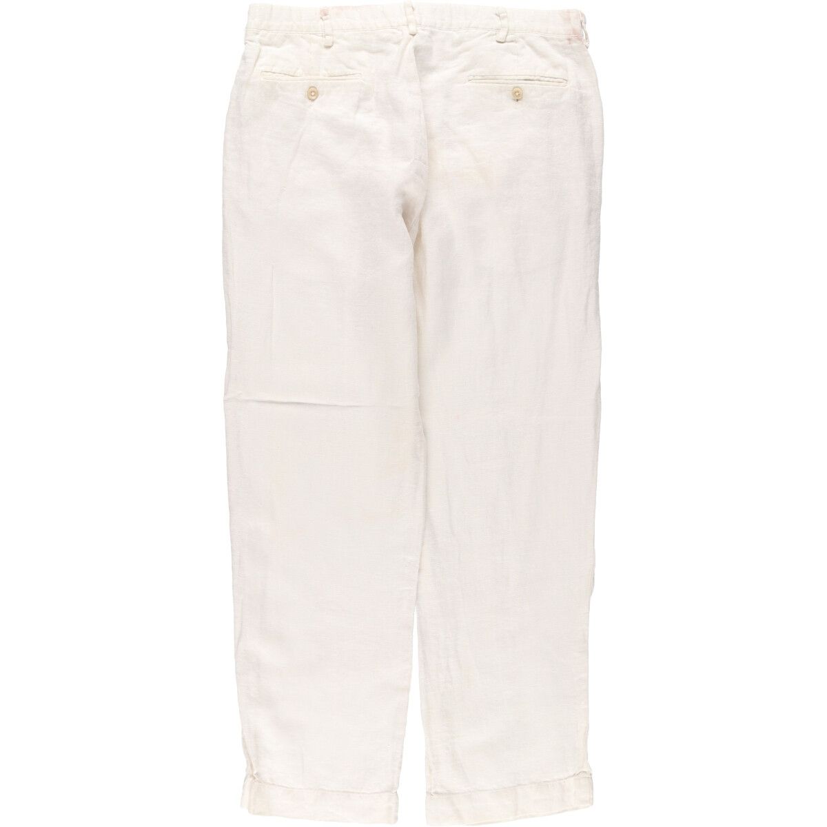 【美品 W34】Ralph Lauren LAUREN リネンパンツ アイボリー 美品 W34】Ralph Lauren LAUREN リネンパンツ アイボリー