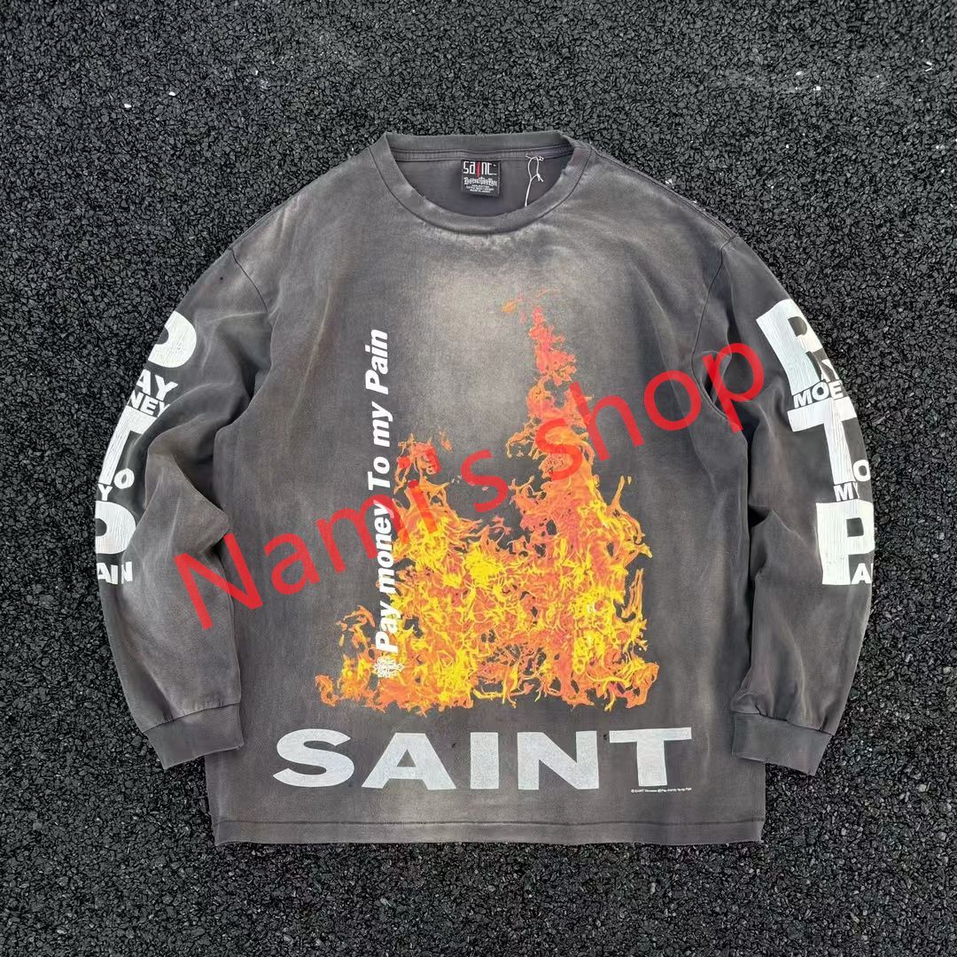 新品未使用✨Pay money To my Pain (PTP)×©SAINT M×××××× SMC50 SUNRISE TO SUNSET L/S  TEE BLK ロンT 黒 - メルカリ