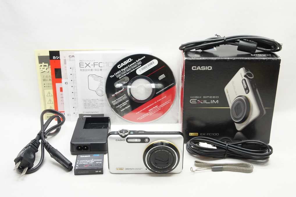 CASIO カシオ EXILIM EX-FC100 コンパクトデジタルカメラ ホワイト 元