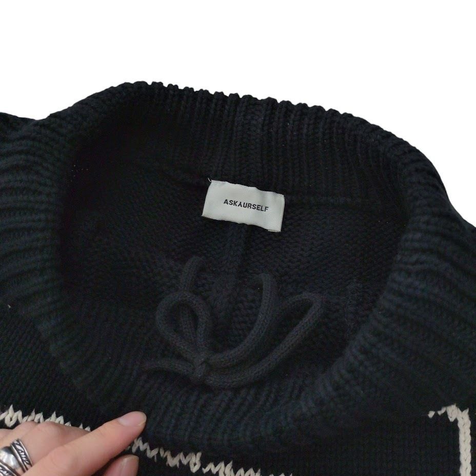 askyurself ニットショーツ Sサイズ ASKYURSELF アスクユアセルフ ハーフパンツ BANNED KNIT