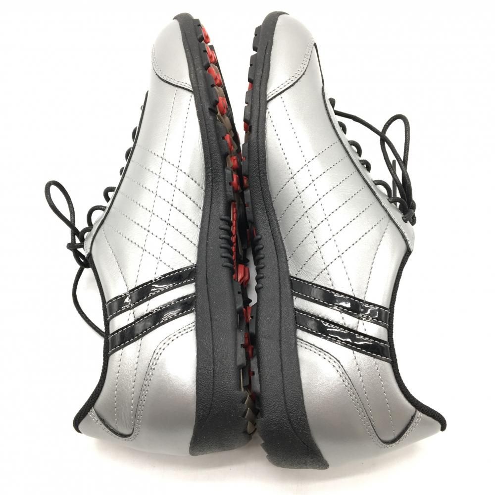 超 パトリック ゴルフシューズ シルバー×黒 G2204 スパイクレス メンズ 40 25.0相当 ゴルフシューズ ゴルフウェア PATRICK