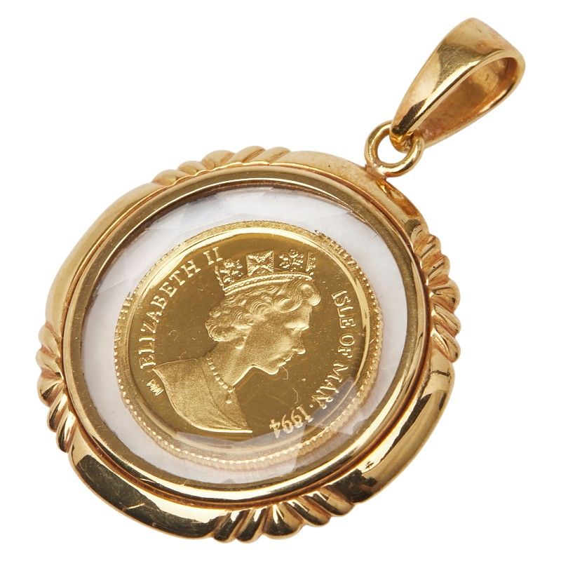 エリザベス2世 マン島キャットコイン 1/25 OZ K24 ゴールド K18YG