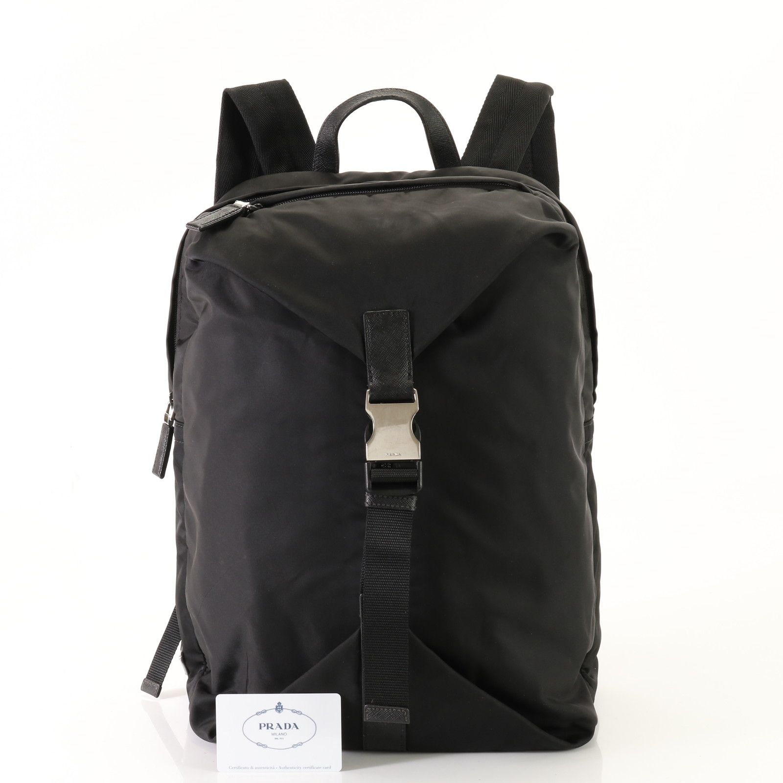 美品 現行品 プラダ ギャランティ付 Re Nylon サフィアーノ レザー 