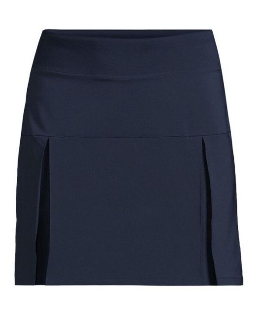 【送料無料】 ランズエンド レディース スカート ボトムス School Uniform Women's Performance Pleated Skort Above the Knee Classic navy