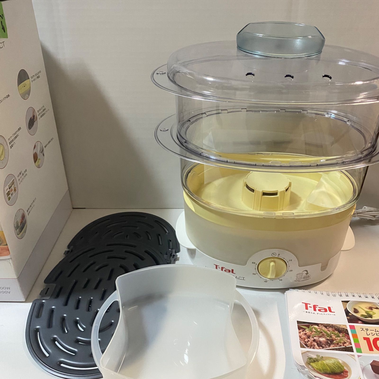 T-fal 電気蒸し器 スチームクッカー ウルトラコンパクト II ライム VC106370 khxv5rg Amazon | ティファール 電気蒸し器 スチームクッカー ウルトラ