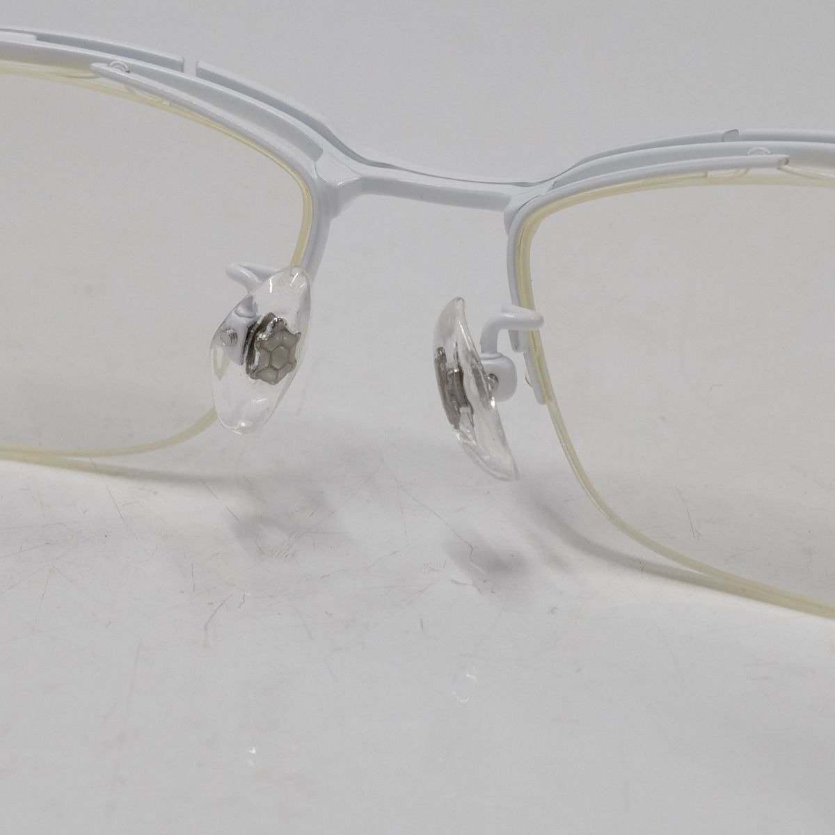 999.9 フォーナインズ 眼鏡 S-330T USED美品 伊達レンズ チタン メタル 