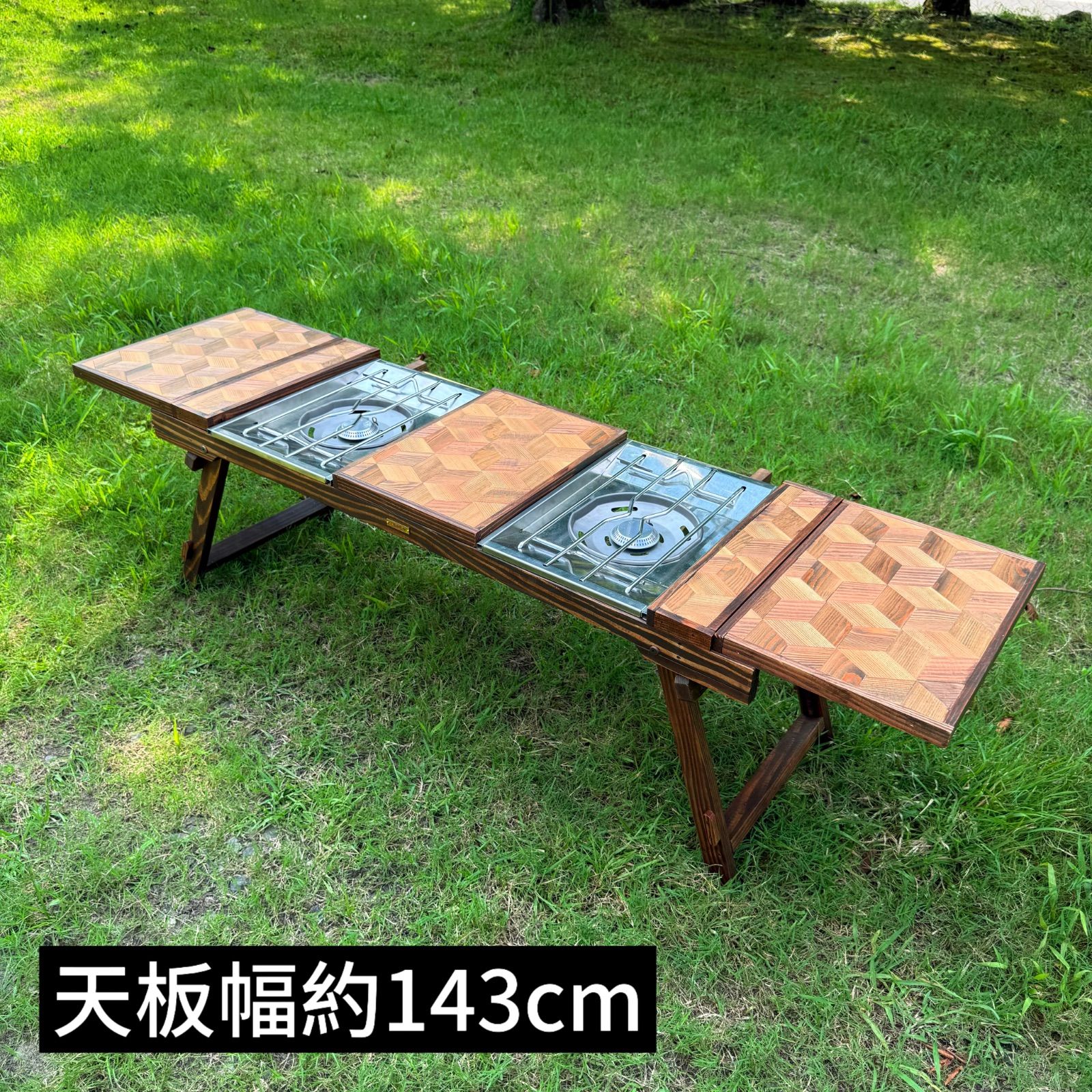 IGT対応 折りたたみ igtテーブル ジャコビーン色-フラットバーナーテーブル IGT対応 折りたたみアイアンテーブル ジャコビーン色-フラット