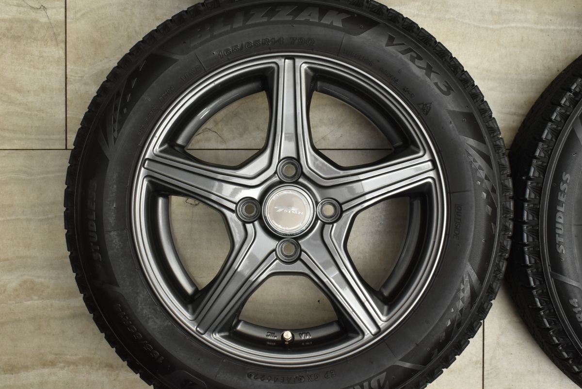 バリ溝 美品】TOPRUN 14in 5.5J +45 PCD100 ブリヂストン