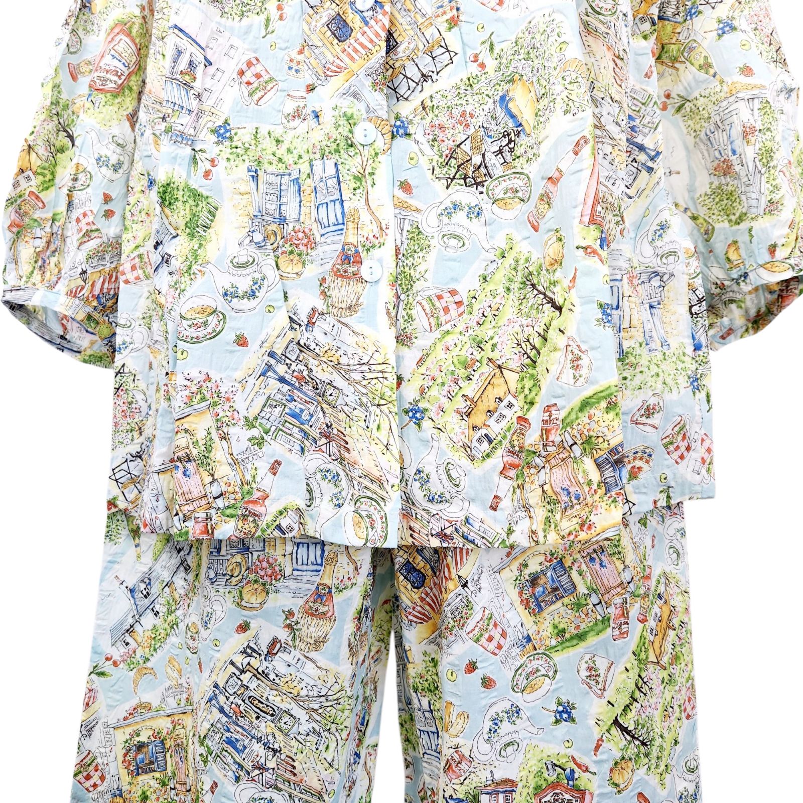 春物入荷!! 鴨居羊子 TUNIC 9分袖全開パジャマ 80ローン 春物入荷!! 鴨居羊子 TUNIC 9分袖全開パジャマ 80ローン