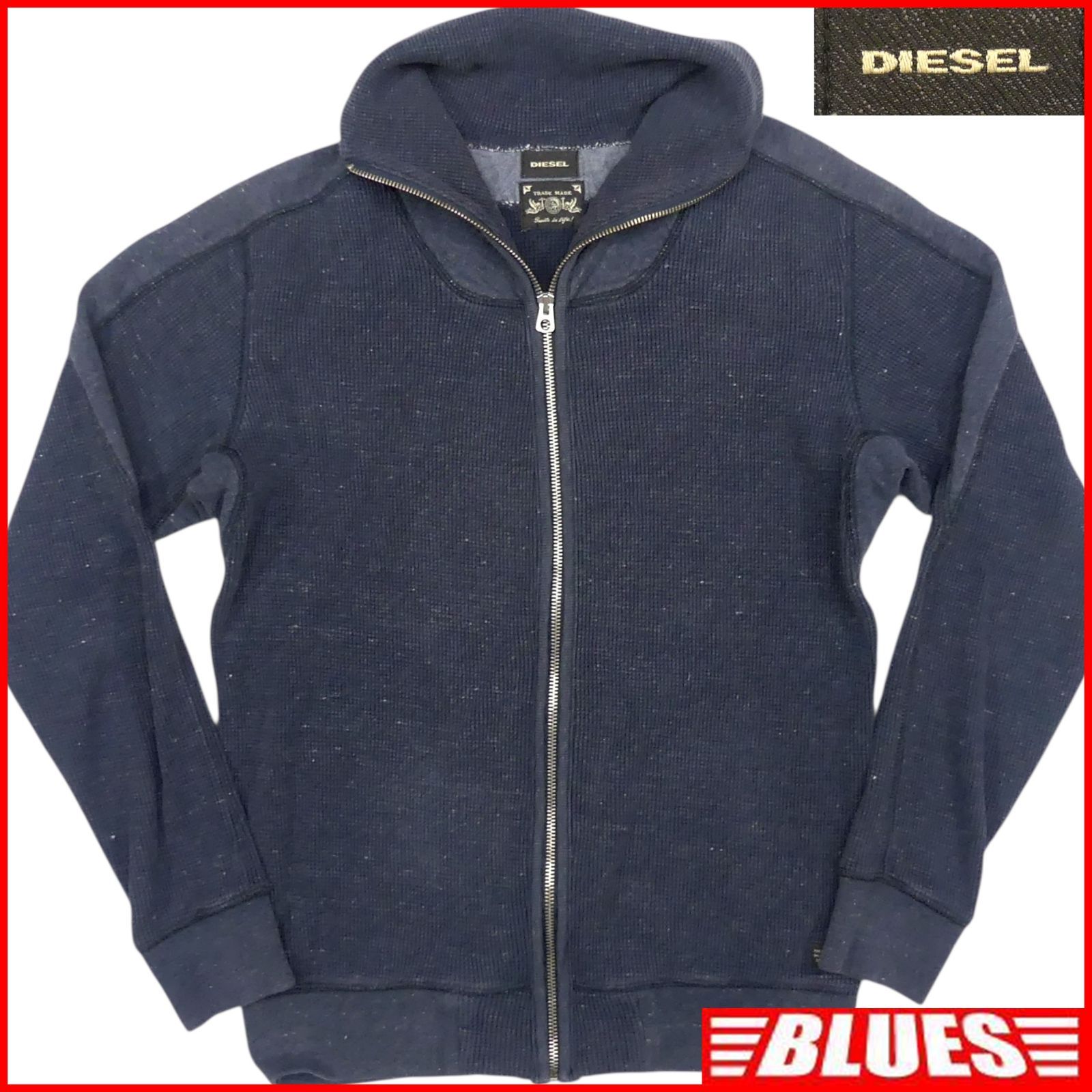 DIESEL ディーゼル スウェット M メンズ トレーナー 紺 ネイビー 