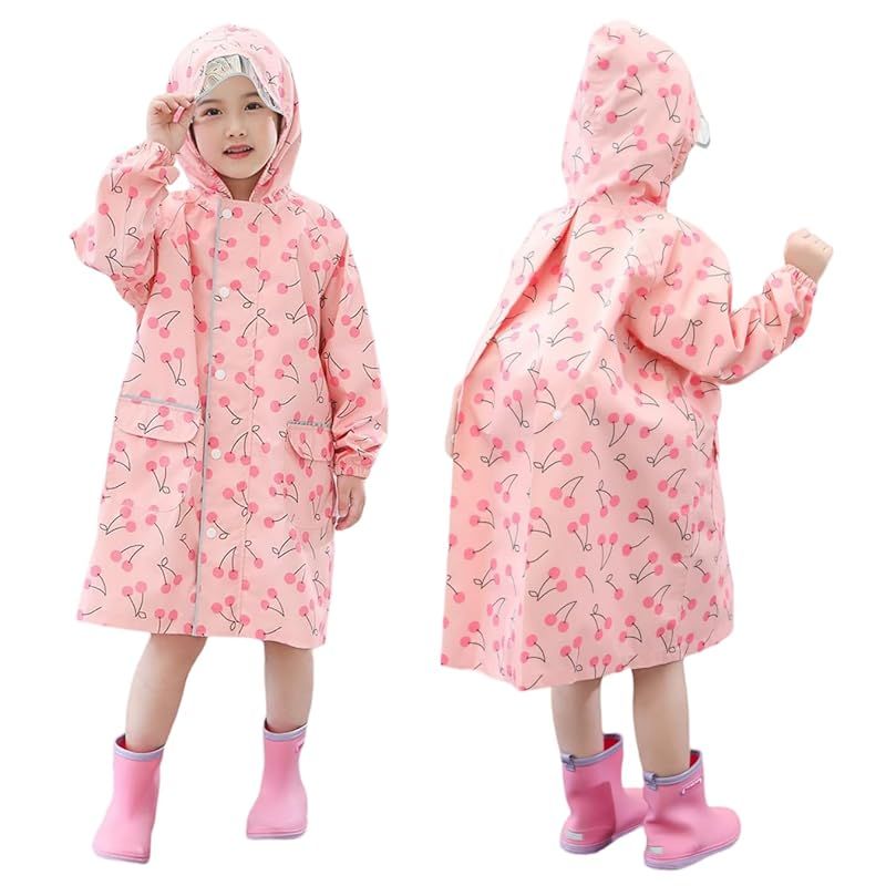 [JYZ] 子供レインコート ランドセル 男の子 女の子 キッズレインウェア ポンチョ 雨具 雨合羽 防水カッパ 超軽量 通気速乾 夜間反射 ツバ 収納袋付き 薄型 レイングッズ 梅雨対策 自転車 通園 