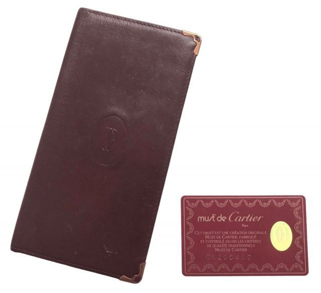 Cartier　カルティエ　ボルドー　札入れ　カード入れ Cartier カルティエ ボルドー お札入れ カード入れ - メルカリ