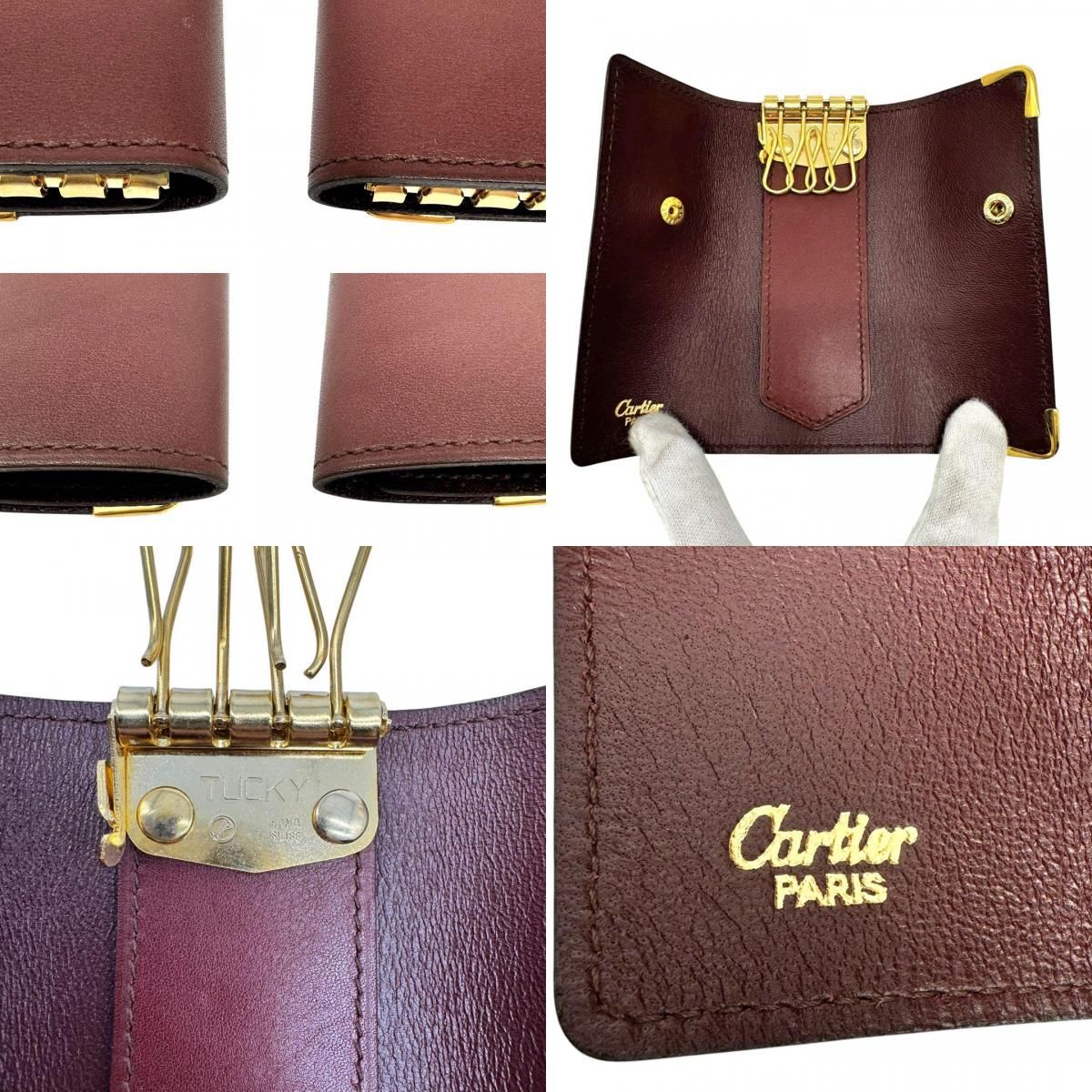 CARTIER カルティエ 未使用品 マストライン 4連 カーフ キー