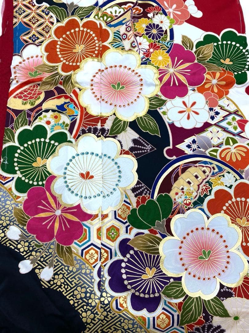 振袖 仮絵羽 舞台衣装 正絹 金彩 刺繍 紋意匠 牡丹 未仕立て品 八掛付き 振袖 仮絵羽 舞台衣装 金彩 紋意匠 正絹 未仕立て品 八掛付き - メルカリ