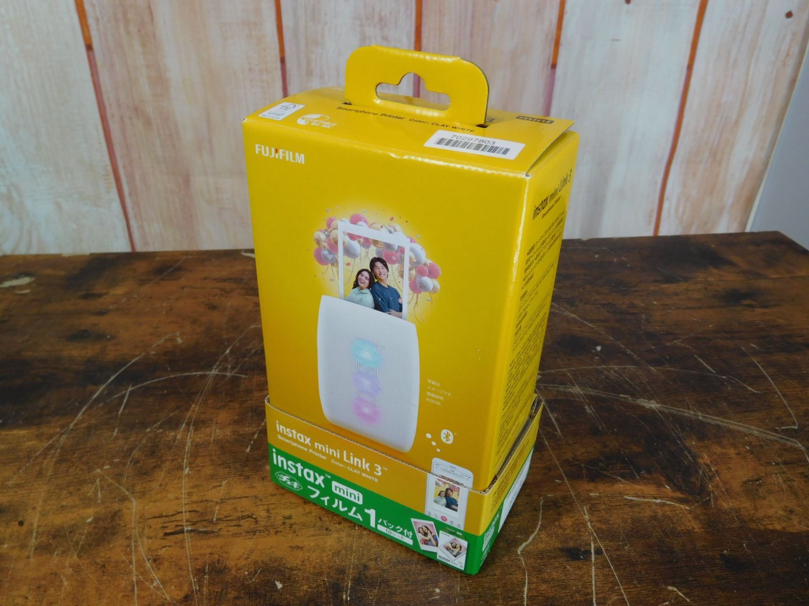 FUJIFILM|富士フイルム チェキ instax mini Link 3 クレイホワイト フィルム1パック 10シート 付 M0454