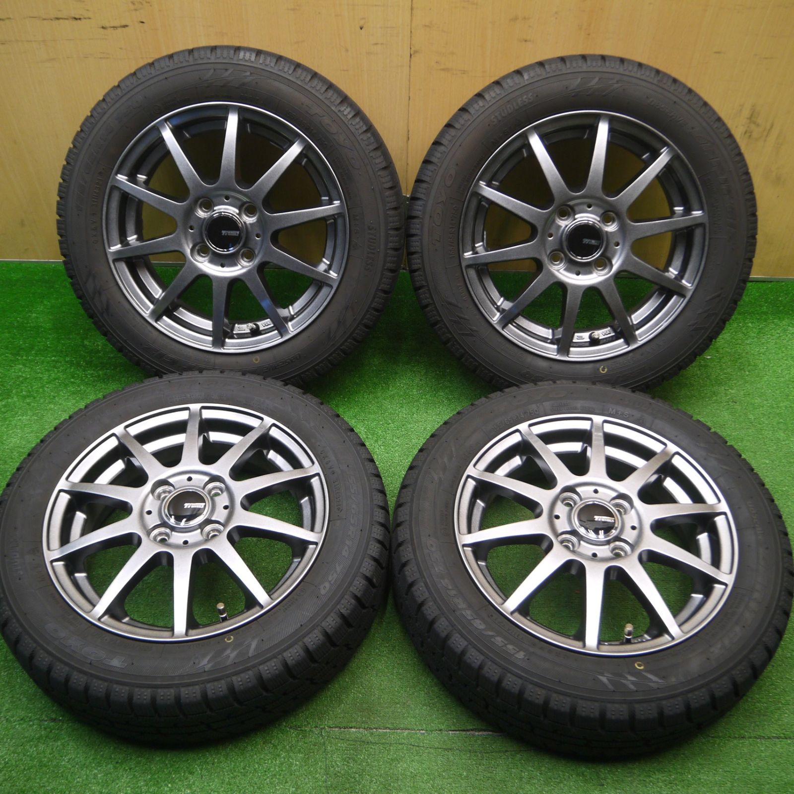 送料無料] バリ溝！21年！キレイ！9.5分以上☆スタッドレス 155/65R14 トーヨー オブザーブ ガリット GIZ Ti WHEELS  14インチ PCD100/4H☆4101504Hス - メルカリ