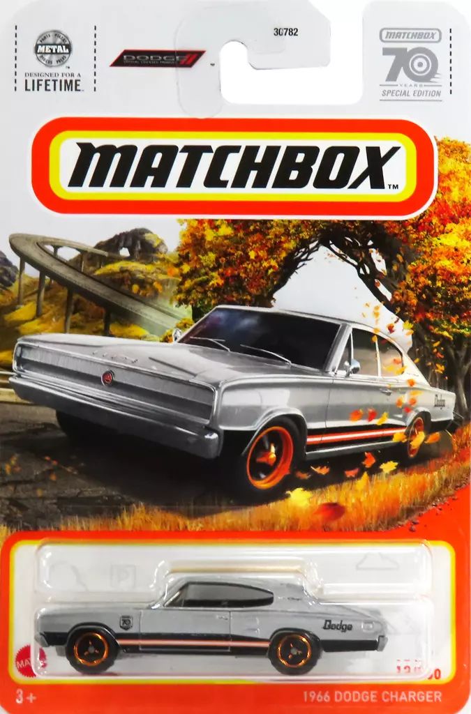 中古】ミニカー 1/64 1966 DODGE CHARGER(シルバー×ホワイト×ブラック