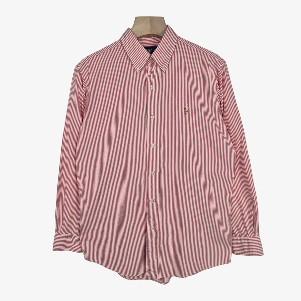 【雷市場（ポンジャン）商品韓国直送】100 ポロ Ralph Lauren(ラルフローレン) ピンク ストライプ シャツ