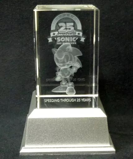 小物 キャラクター 単品 ソニック ザ ヘッジホッグ Sonic 25th Anniversary 3Dクリスタル 3D3ソフト ソニックトゥーン ファイアー＆アイス 25周年記念セット セガストア セット 同梱特典