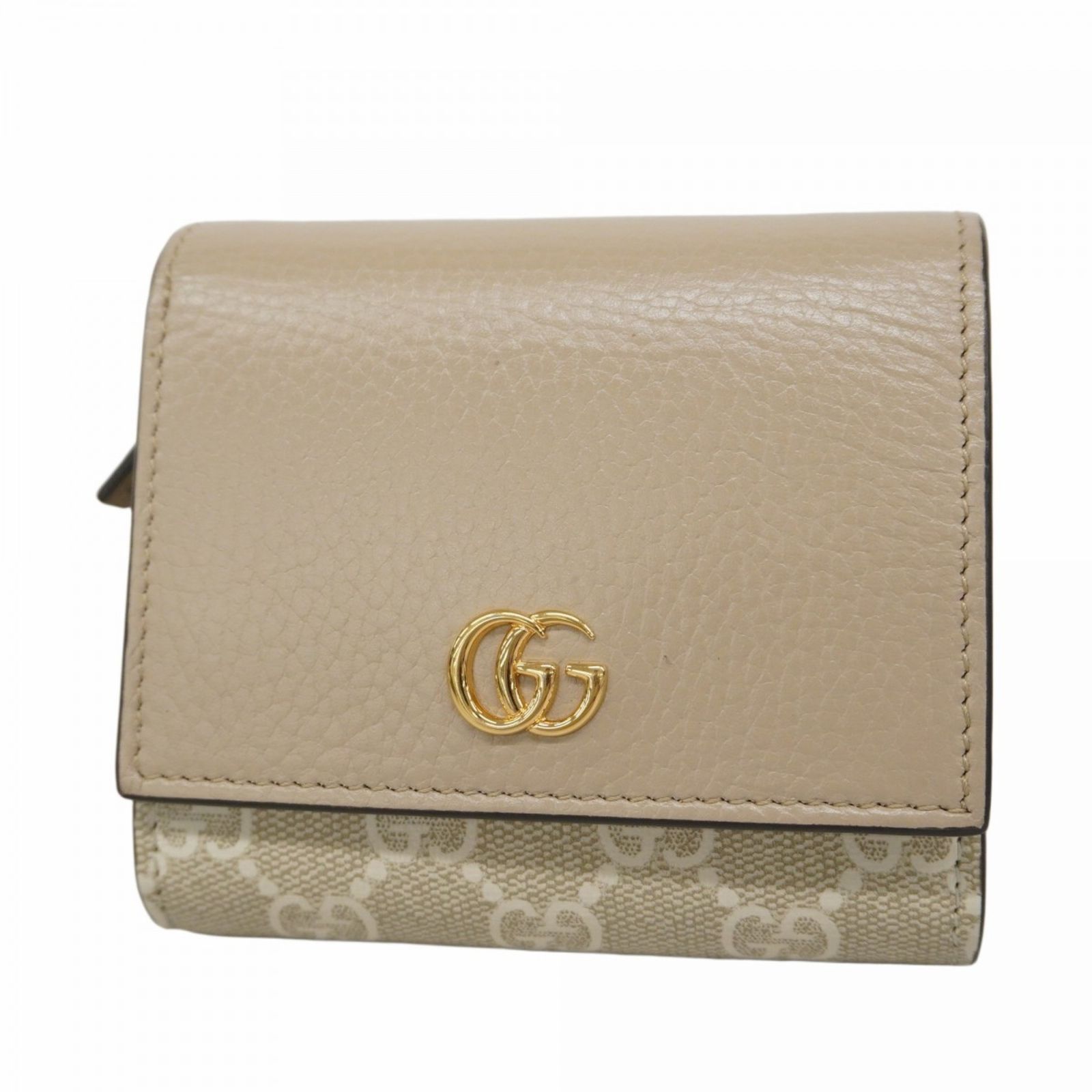 グッチ Gucci グッチ 財布 GGマーモント GGスプリーム 598587 レザー ベージュ レディース
