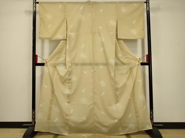 平和屋着物＊夏物 小紋 絽 瓢箪文 暈し染め 洗える着物 AABA5669sx