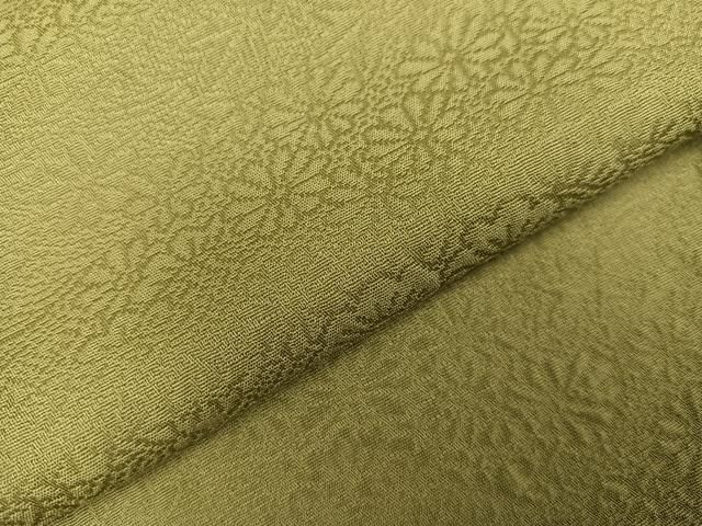 平和屋着物○上質な色無地 吉祥地紋 伽羅色 正絹 逸品 CAAW7274yc 平和