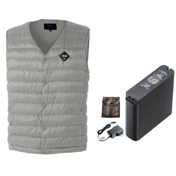 空調服 R 2021年 THERMALGEAR サーマルギア TG22102 発熱防寒ベスト LIPRO2バッテリーセット サイズ XL カラー グレー