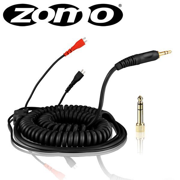 ZOMO(ゾモ) / Spiral Cord DeLuxe for Sennheiser HD 25 (Black / 3.5m) 交換用カールコード・ケーブル