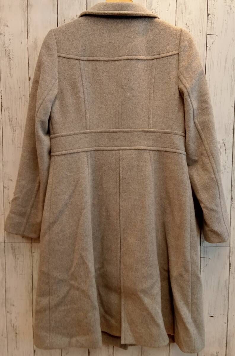 ブルーレーベルクレストブリッジ　フードウールコート　S グレー　裏チェック ブルーレーベルクレストブリッジ フードウールコート S グレー 裏地