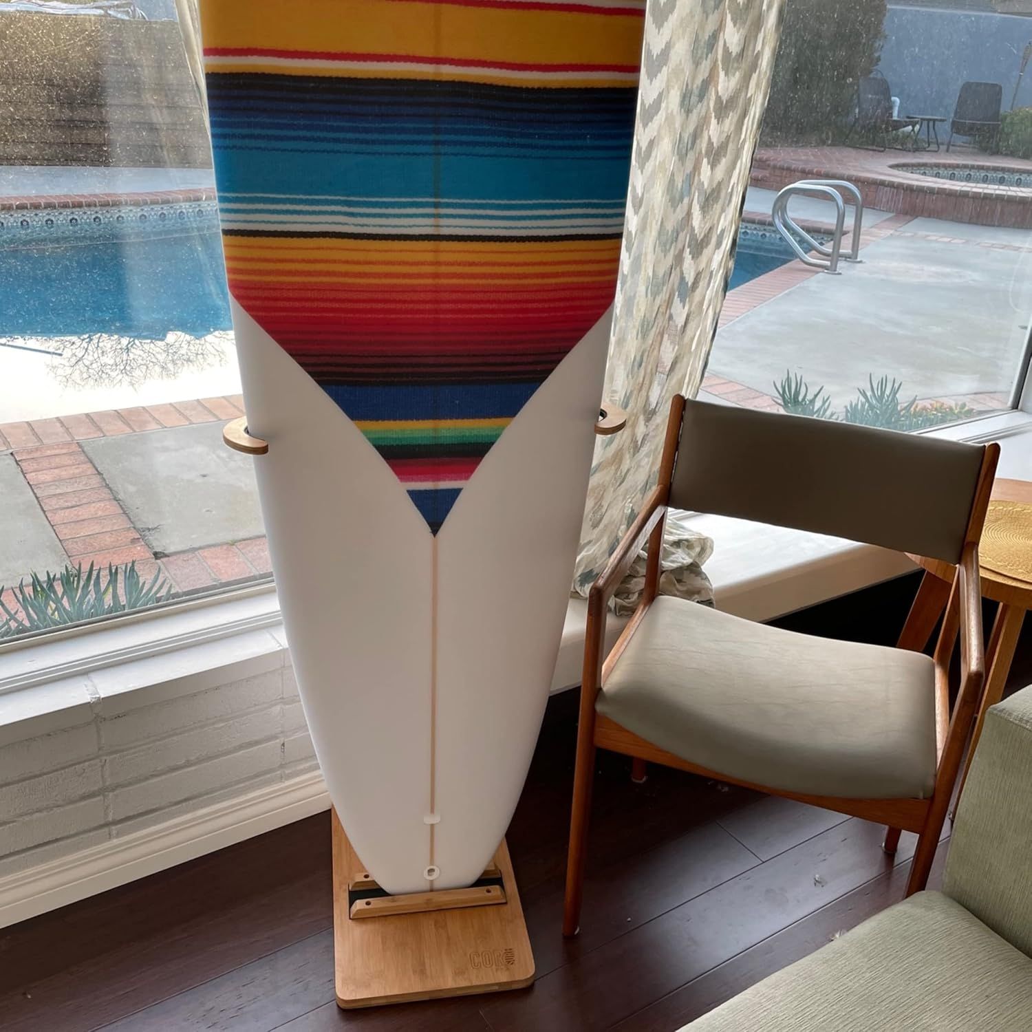 Surf製バンブー素材サーフボード用スタンド -