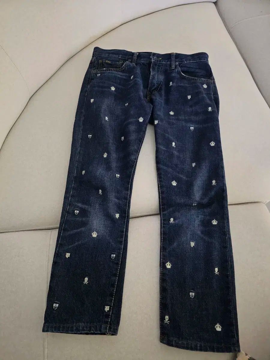 ポロ Ralph Lauren(ラルフローレン) スカル 刺繡 デニム パンツ