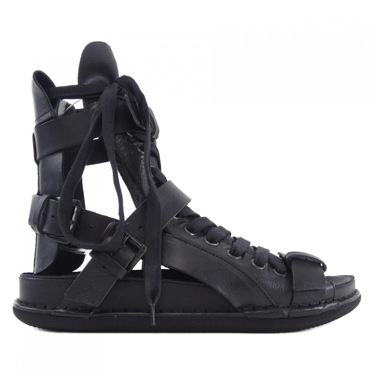 アンドゥムルメステールANN DEMEULEMEESTER アシメサンダル黒 Ann DEMEULEMEESTER アンドゥムルメステールANN ダブル