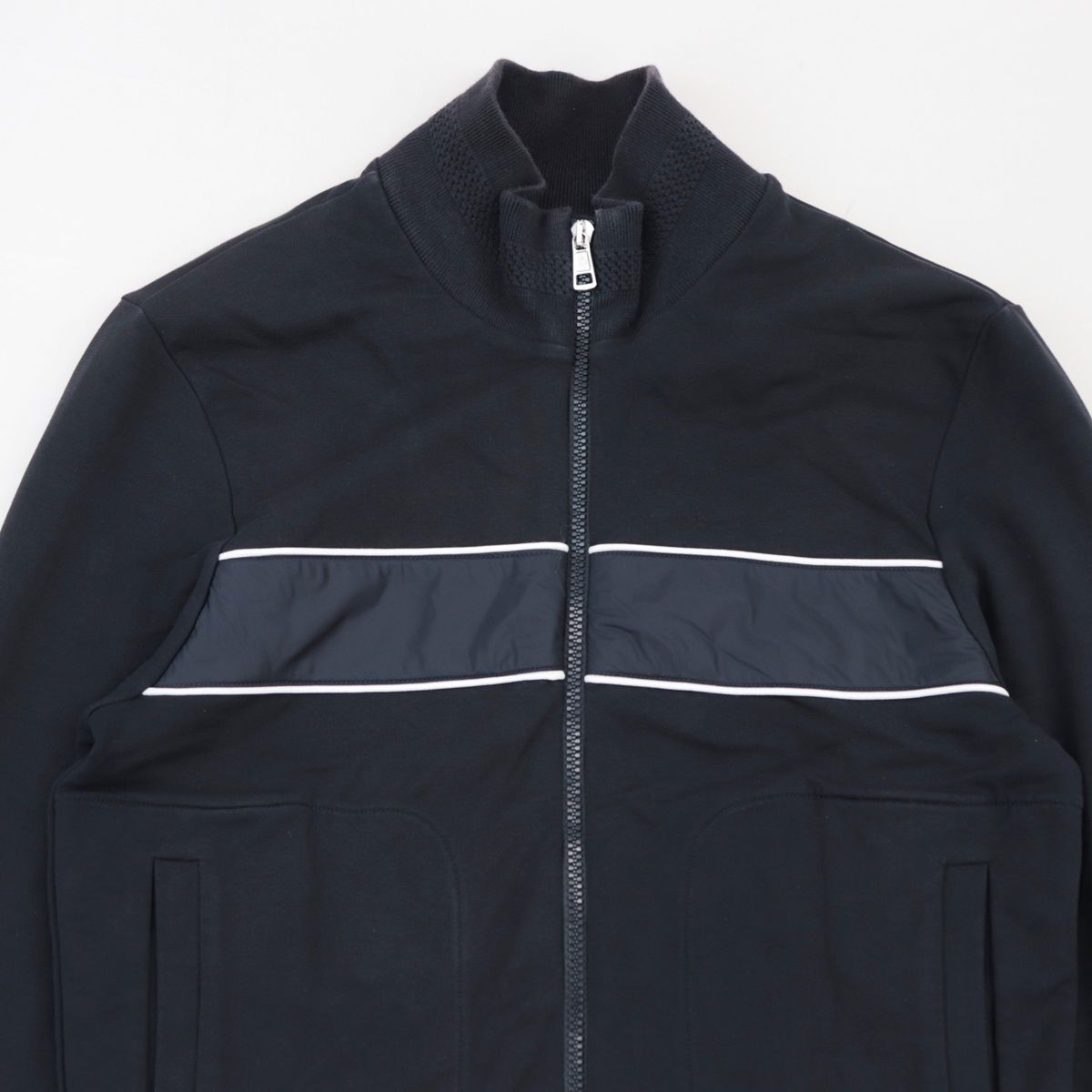 MONCLER モンクレール ナイロンジャケットスウェット切替ネイビー