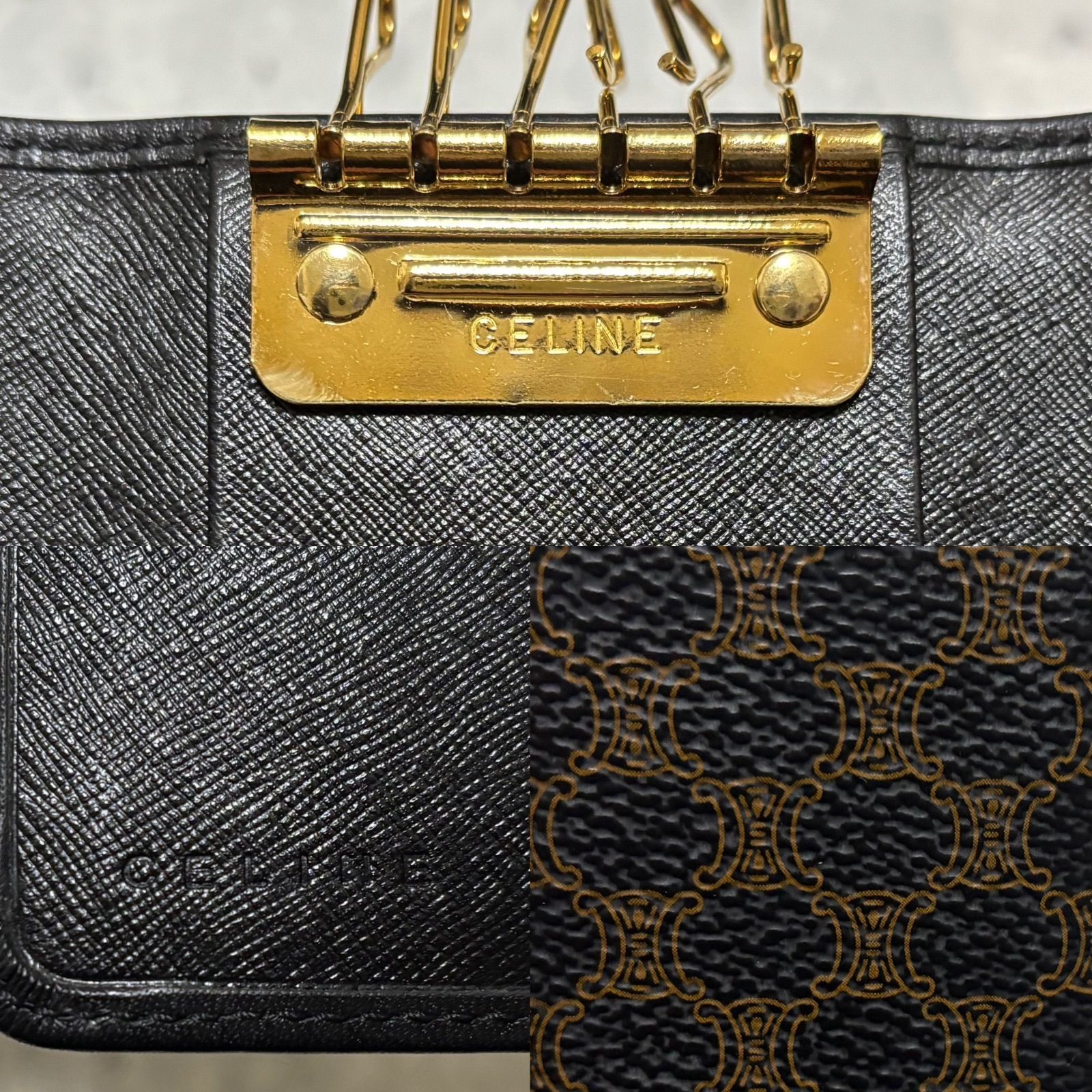 CELINE ブラックマカダム総柄