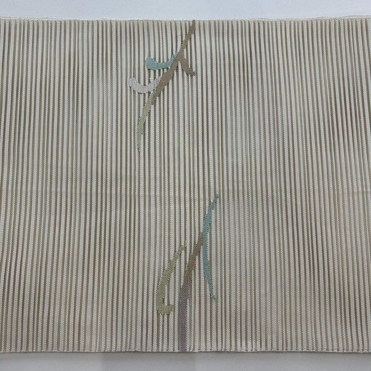 名古屋帯 美品 秀品 夏帯 絽 八寸名古屋帯 唐草 金糸 クリーム