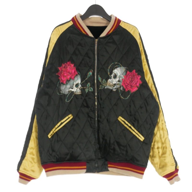 セントマイケル SAINTMICHAEL × WILDSIDE YOHJI YAMAMOTO リバーシブル スカジャン ジャケット ブルゾン XL ブラック 黒 SM-A23-0000-C26