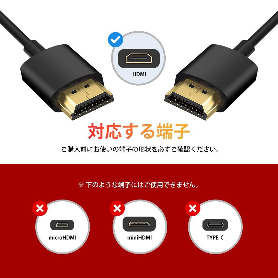 ■SEEK 公式■ HDMI to HDMI カールコード ケーブル HDMI2.0対応 1080P 4K 60Hz 30〜50cm オス-オス 923074 ネコポス 送料無料