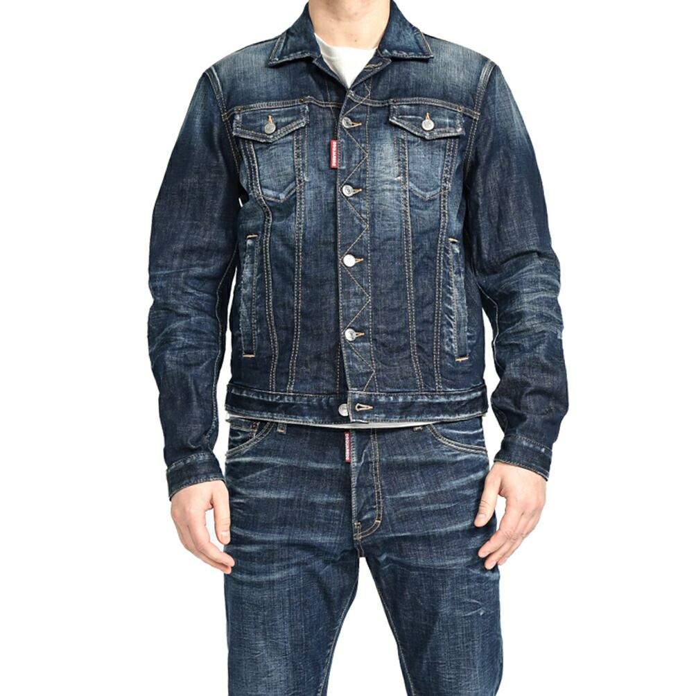 新品未使用】 DSQUARED2 DAN DENIM JACKET ダーウクリーンウォッシュ デニム ジャケット Gジャン ストレッチ コットン  デニムブルー 399387 - メルカリ