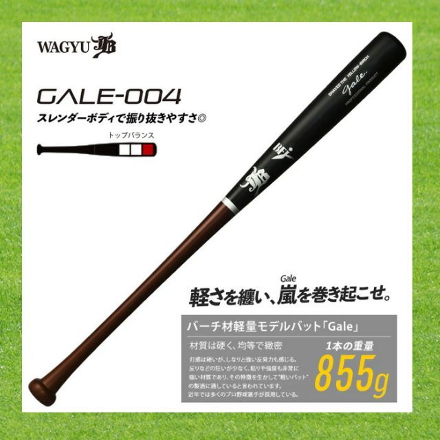 WAGYU 和牛JB 硬式木製バット Gale バーチ材軽量モデルバット