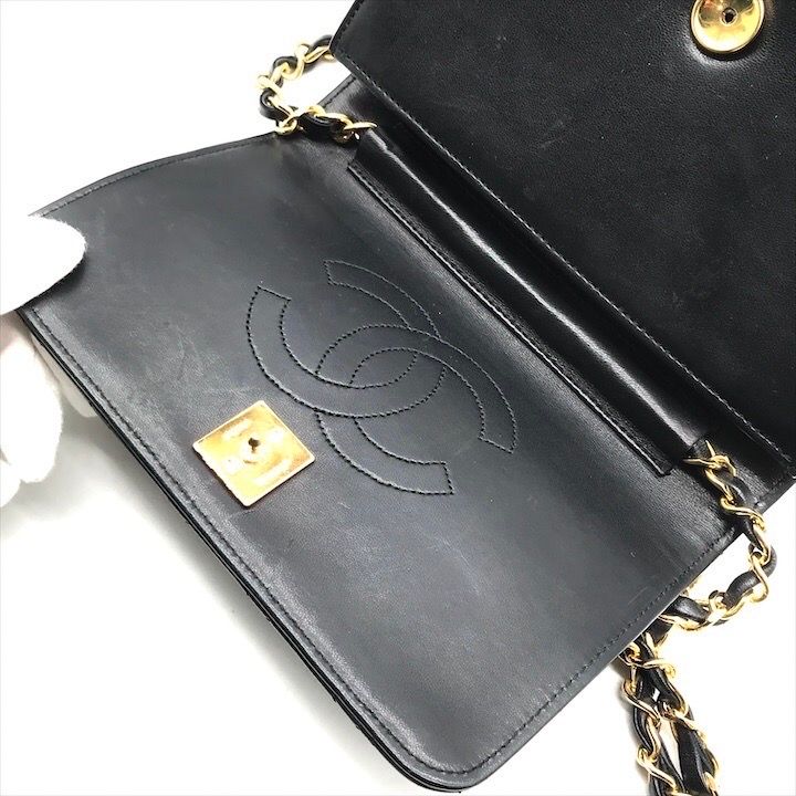 美品 CHANEL シャネル ココマーク ミニ マトラッセ ラムスキン プッシュロック チェーン ショルダー バッグ ブラック a3488 美品 CHANEL シャネル ココマーク ミニ マトラッセ ラムスキン