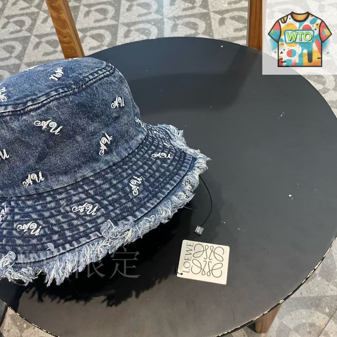 今日WTO】Loewe フレイドデニム フィッシャーハット-QX13 - メルカリ