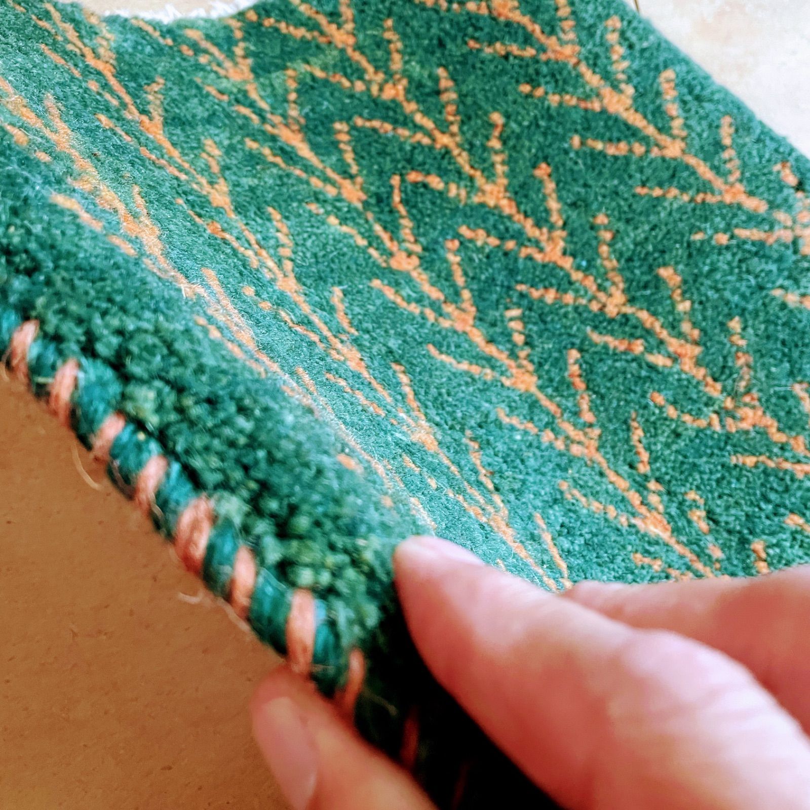 ギャッベ座布団 ペルシャ 本物 手織り ペルシャ絨毯 ギャベ 手織り絨毯