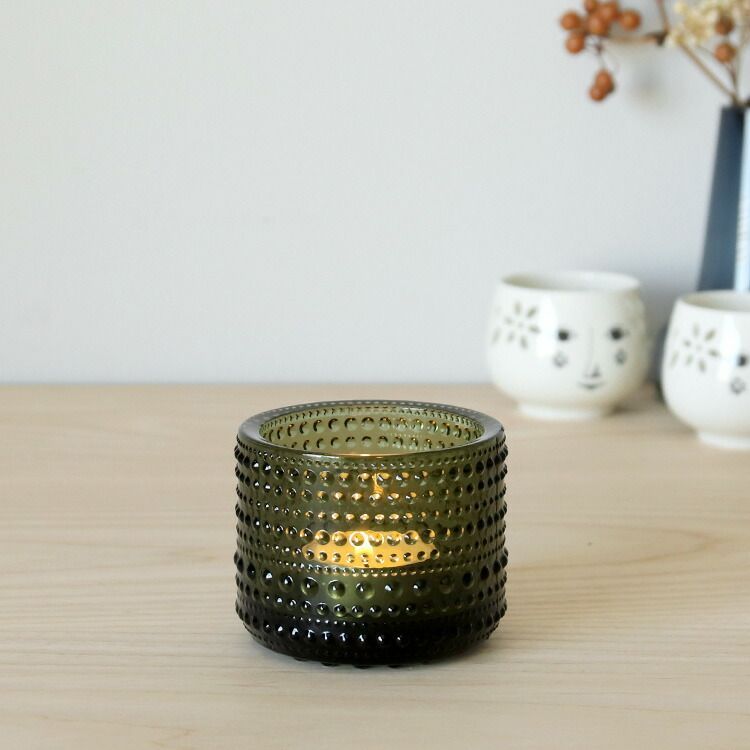 イッタラ カステヘルミ キャンドルホルダー 64mm モスグリーン iittala