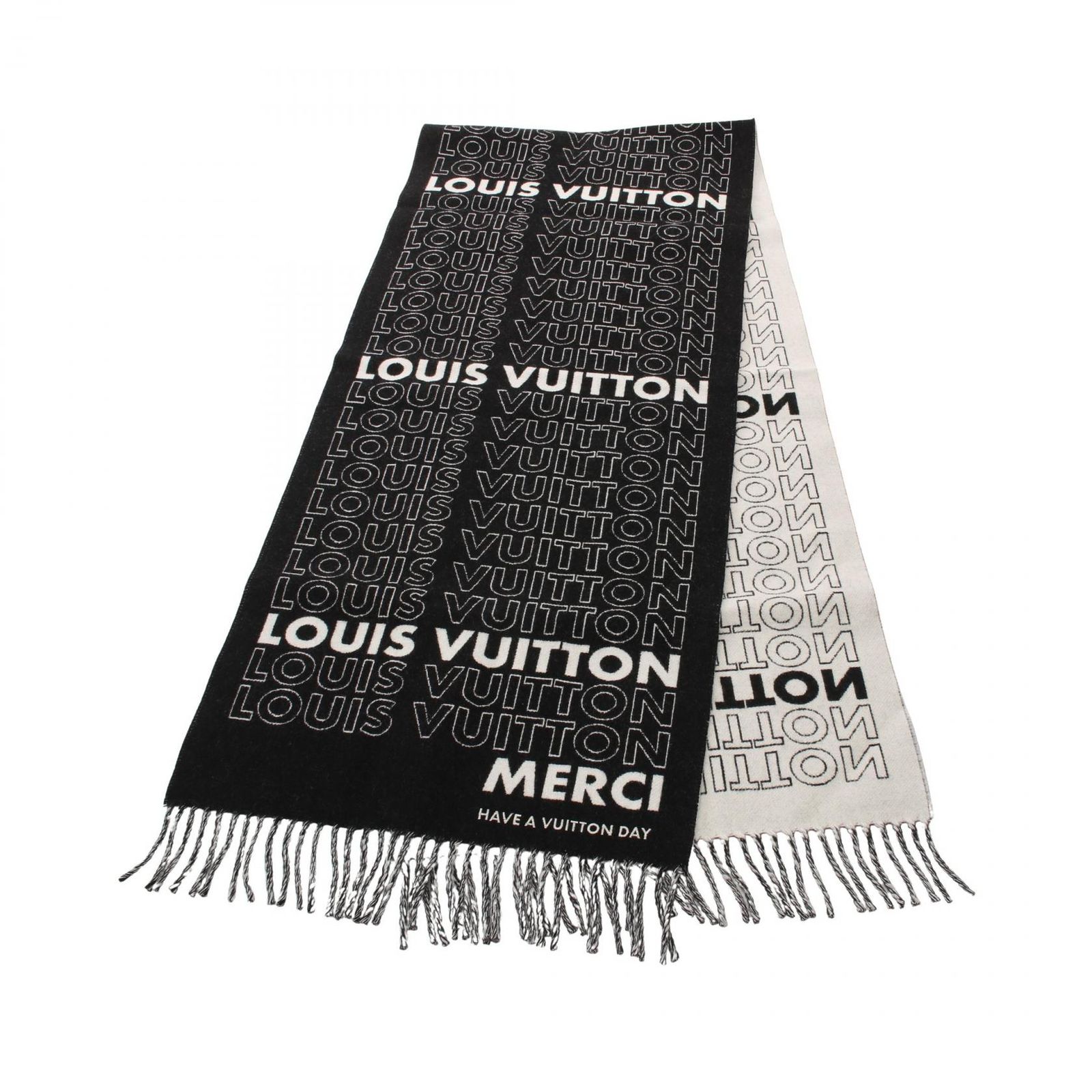 LOUIS VUITTON ルイ・ヴィトン M71294 カシミヤ ロゴ マフラー