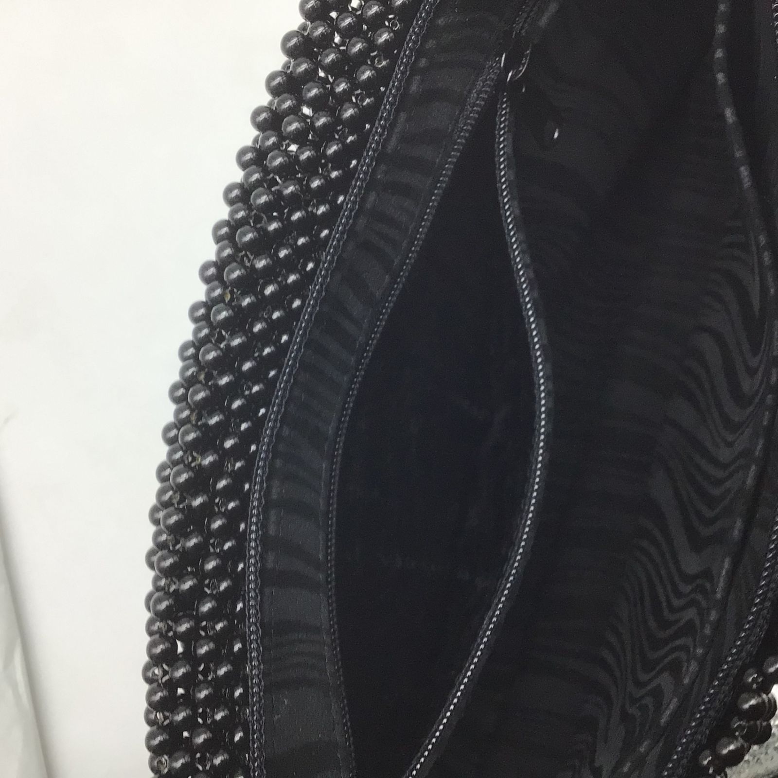 黒珊瑚はんどバック（手作り工芸品） 8107 【未使用保管品】最高級 手作り工芸品 黒珊瑚ハンドバッグ