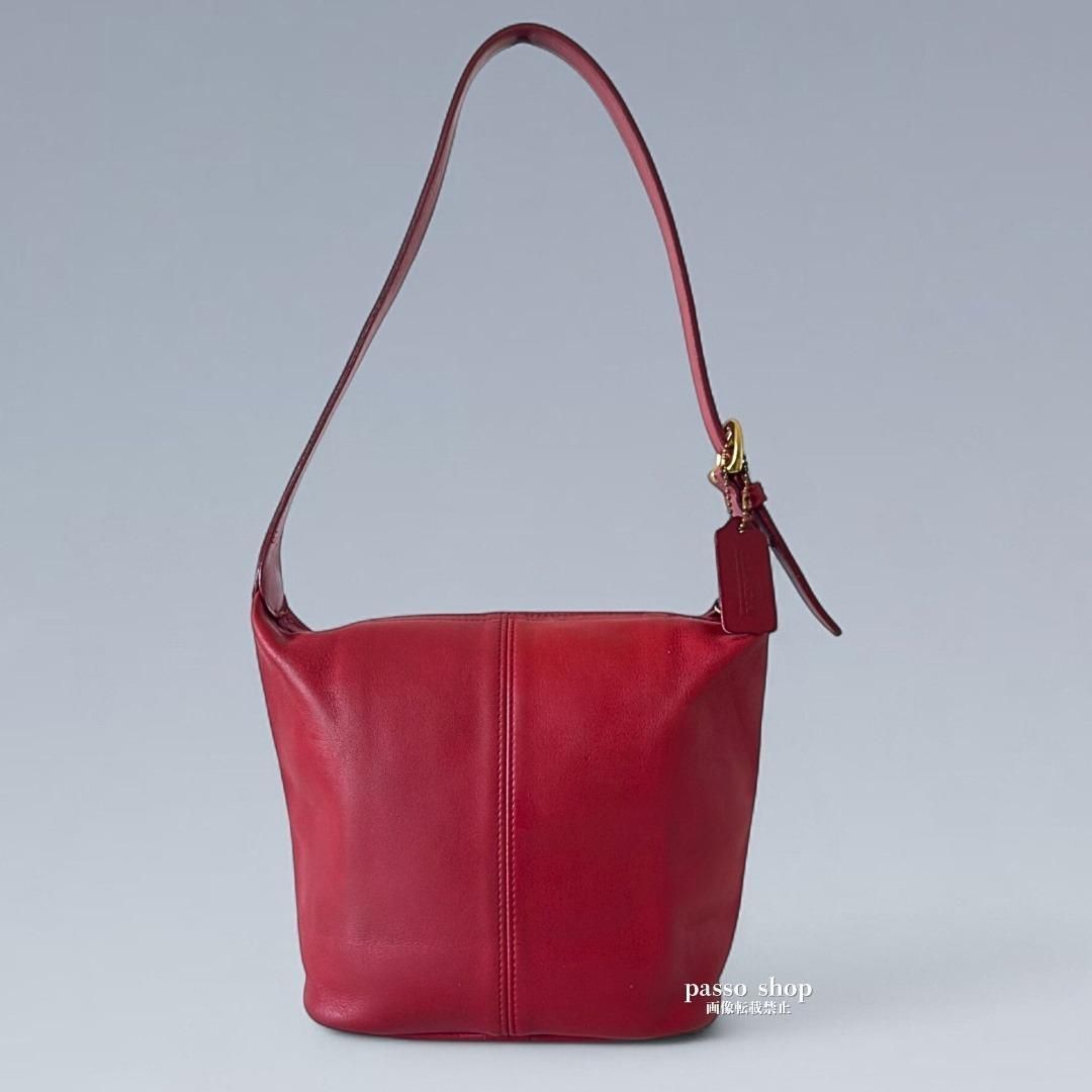 COACH オールドコーチ バケツ ワンショルダー 肩掛け トートバッグ 赤 COACH オールドコーチ バケツ ワンショルダー 肩掛け トート