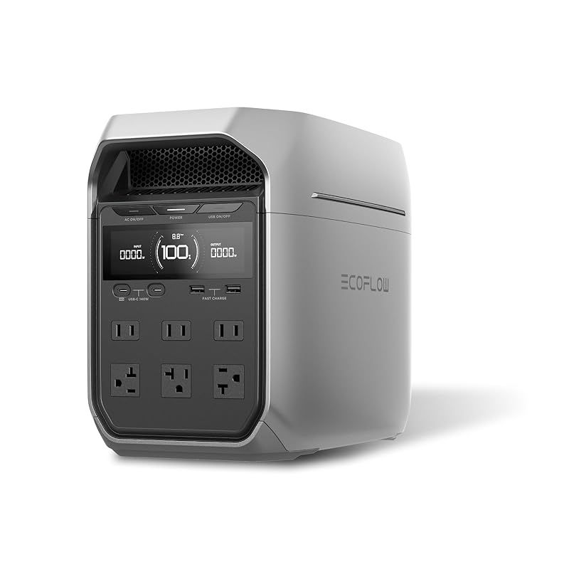 EcoFlow DELTA 3 Plus ポータブル電源 1024Wh 業界最速級の充電速度 56分で 充電 高出力AC 定格1500W |サージ3000W リン酸鉄リチウムイオン 長寿命10年 ソーラー入力1000W 10ミリ秒未満のUPS 三重の保