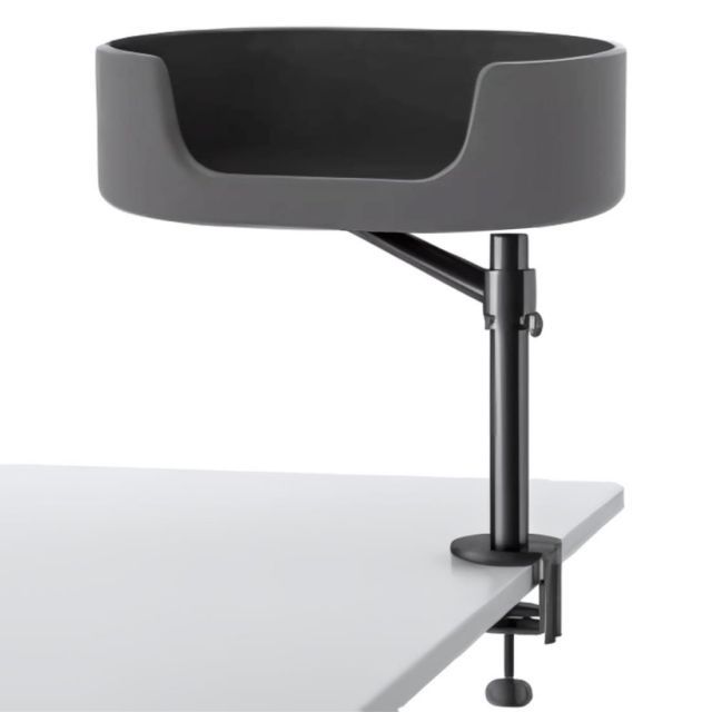 LOE ロエ 新発想 キャットアーム 猫ベッド｜省スペース 多頭飼い対応 デスク取り付け型 スタンド